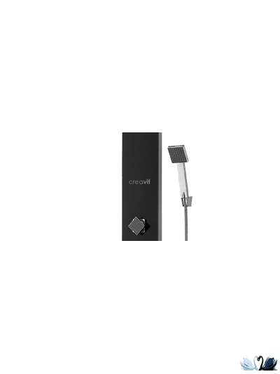 Душевая панель Creavit PT909, гидромассаж, термостекло черного цвета