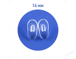 Носовые упоры PVC мягкие 14 мм, каплевидные, под защелку (10пар)