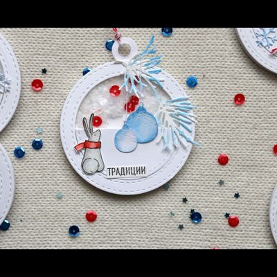 ФП штамп &quot;Зайцы с подарками&quot;