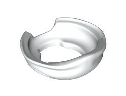 Minifigure Ninja Face Scarf with Notch in Back, White (24504 / 6173939)