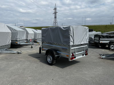 Прицеп «Спутник PRO» (1900x1200x480) увеличенный борт, оцинкованная рама, с силовым подрамником