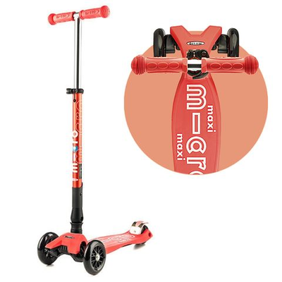 Самокат Maxi MICRO Deluxe Foldable Bright Coral (Ярко-коралловый складной)