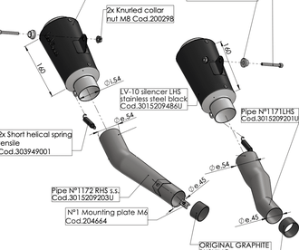 Глушитель LEOVINCE LV-10 Black 15209BU