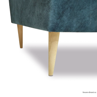 Кухонный ДИВАН "ФОРУМ-8Б" с боковой спинкой, Синий Правый