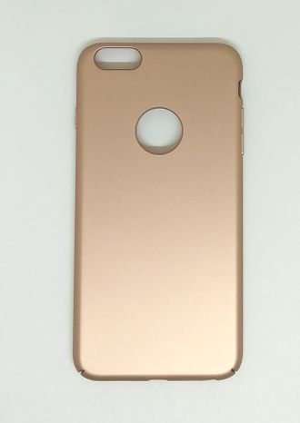 Защитная крышка iPhone 6plus, с вырезом под логотип, матовая, розовая