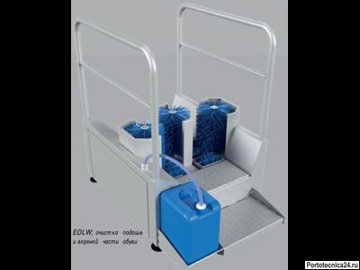 Устройства очистки подошв и верхней части обуви EDLW