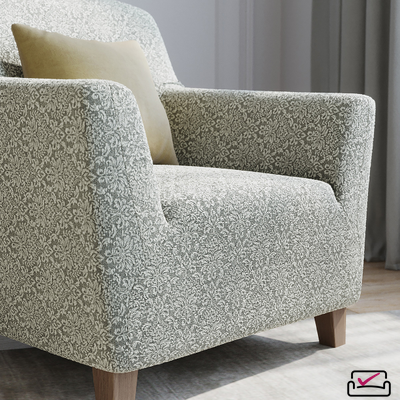 Чехол на кресло Жаккард Вензель Серый.Россия