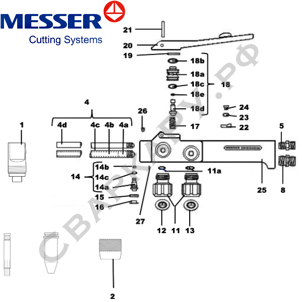 Резак пропановый Messer ESSEN 5625-PMYE