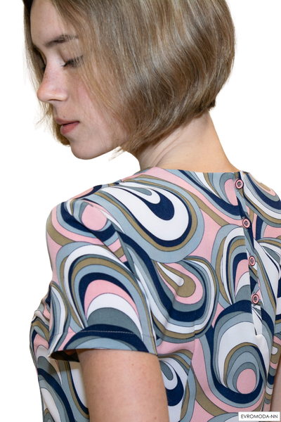 Блузка с абстрактным принтом Pretty One 1482-021