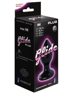 420703 Анальный плаг Glide M, L 85 мм, D 45 мм, цвет чёрный