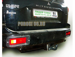 Фаркоп с нержавеющей пластиной Лидер-Плюс для Mitsubishi Pajero Sport 1998-2007