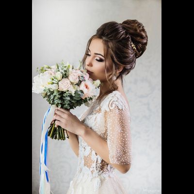 Букет невесты &amp; Бутоньерка № 1348