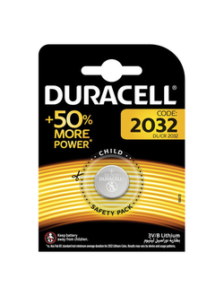 Батарейка DURACELL, CR2032, Lithium, 1 шт., в блистере, 3 В, 81469153