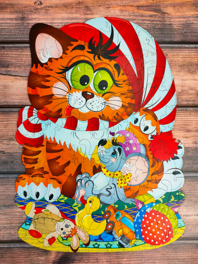 Фигурный пазл MAXI "Котик"