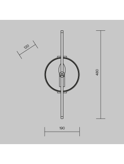 Настенный светильник (бра) Marmo, MOD099WL-01G
