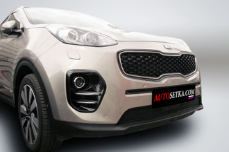 Premium защита радиатора для KIA Sportage (2016-2018) из 2-х частей