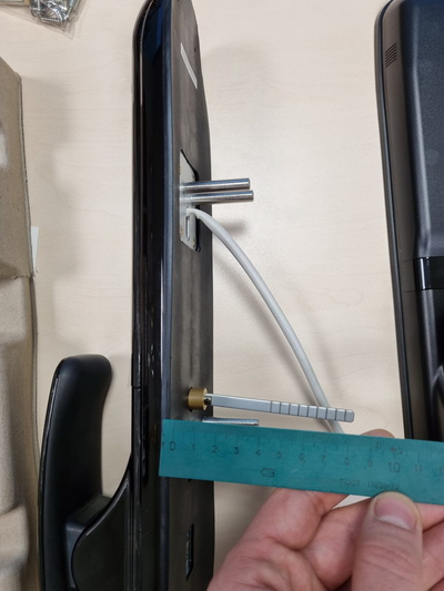 Врезной электронный дверной замок Solity GSP-1000BK GOLD с отпечатком пальца