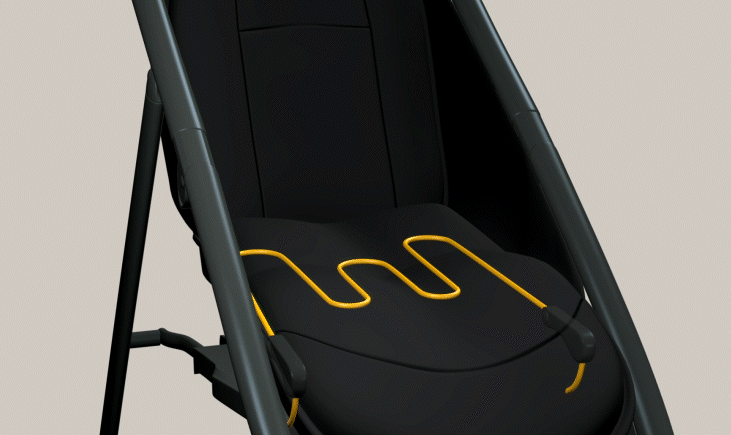 Специальная система амортизации Flex ™ comfor в сиденье коляски