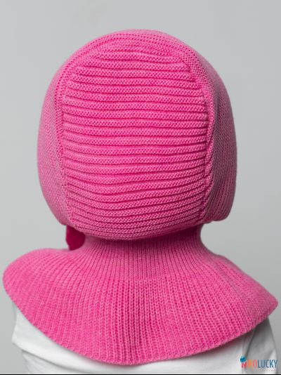 Шапка-шлем 24201-03 с утепл, х/б подклад,ярко-розовый 44-46
