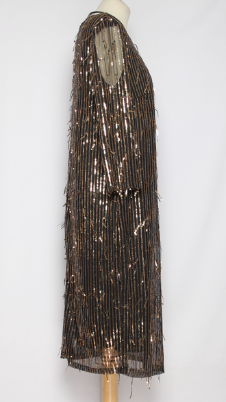 ПЛАТЬЕ НАРЯДНОЕ "ТАНЦУЮЩИЕ ПАЙЕТКИ" золото р.50-54, серебро р.54