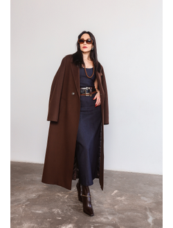 Пальто шерстяное (шоколад)