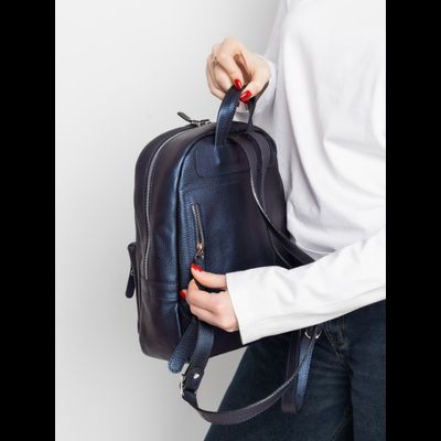 Женский кожаный рюкзак Anzolla Premium indigo (арт. 
3040-56)