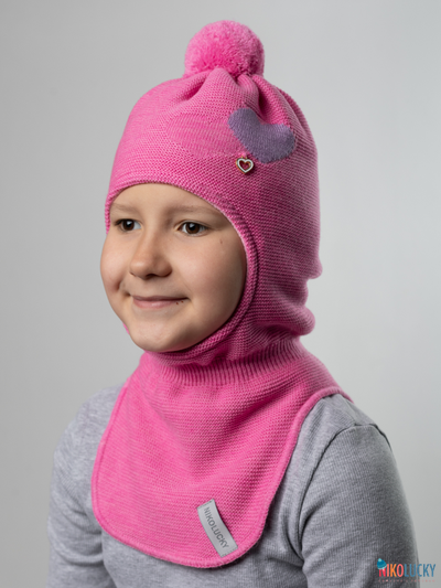 Шапка-шлем 21101-12 подклад 100% полиэстер, ярко-розовый 48-50