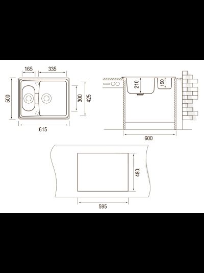 Мойка LONGRAN CLASSIC CLS615.500 15