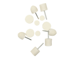 Насадка-войлок для полировки алюминия, хрома и стекла - комплект 12 предметов Au-33513