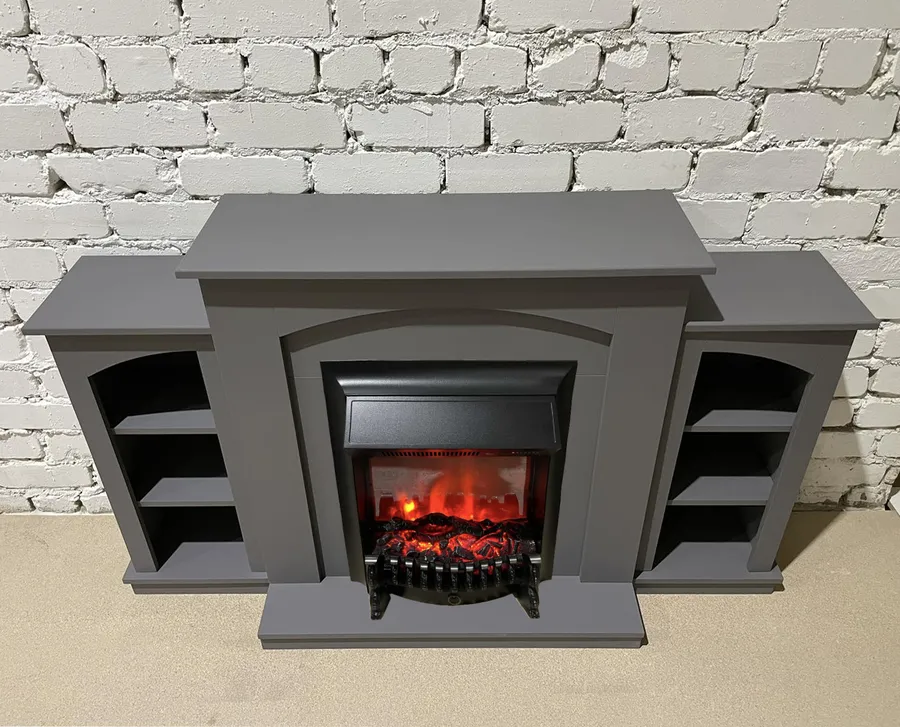 Камин электрический Скандинавия LUX с очагом Fobos