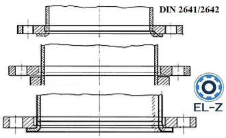 DIN 2641 / DIN 2642 - Фланцы с соединением внахлест с шайбой Ру 6-10 и Ду 10-1200
