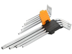 Набор Г-образных Torx, T10H-T50H, длинные, с отверстием, 9 предметов TOLSEN TT20057
