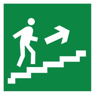 Направление к эвакуационному выходу по лестнице вверх Е 15