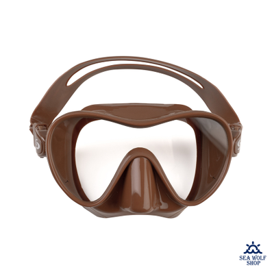 Маска для дайвинга с трубкой Scorpena комплект корич. (взрослый)