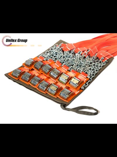 Комплект браслетов противоскольжения Secura 4WD R15-R21 со стальным замком для внедорожников и фургонов массой до 3000 кг, 12 шт (ширина профиля резины 185-225)