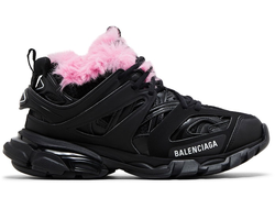 Кроссовки Balenciaga Track Sneaker Fake Fur Black Pink