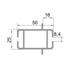 Ригель с двумя полками (1 м.)