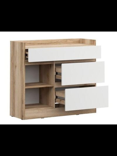 Брауни Комод  Дуб Делано/Белый