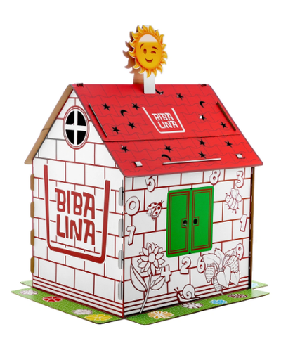 Дом раскраска Bibalina английский алфавит с наклейками в Воронеже