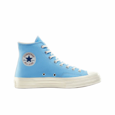 Converse Comme des Garcons Blue голубые высокие с сердечком
