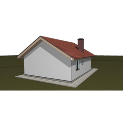 Одноэтажный дом с двумя спальнями 56м² (S56)