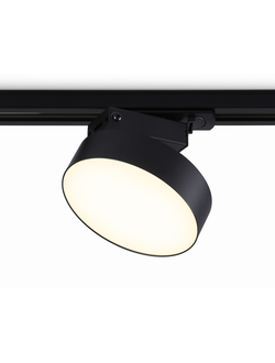 Трековый однофазный светодиодный светильник GL 6839 BK черный LED 15W 3000K D115*80