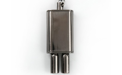 Брелок глушитель, металл, ЧЁРНЫЙ