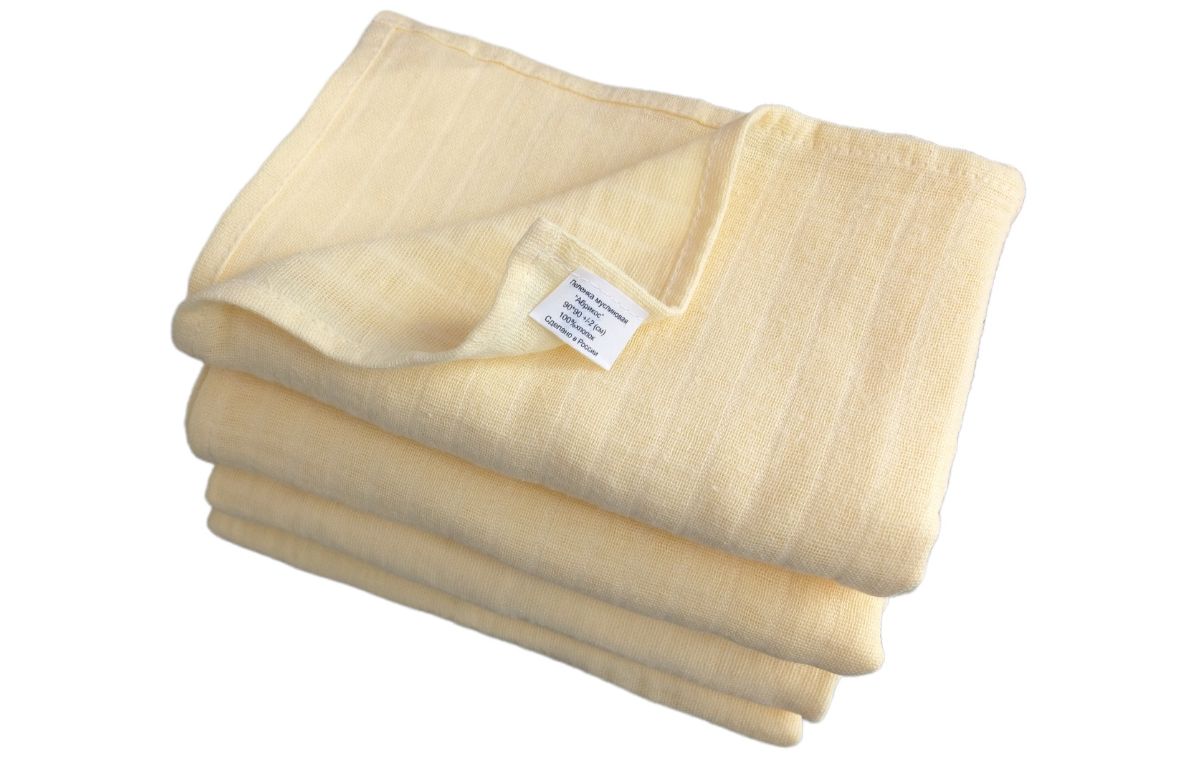 пеленки муслиновые Абрикос от пеленочка.рф