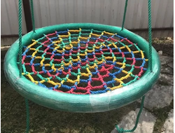 Качели гнездо 100 см толстый обод + толстая сеть