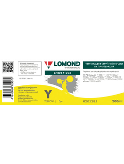 Чернила для широкоформатной печати Lomond LH101-Y-002
