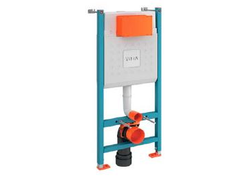 Комплект: Подвесной безободковый унитаз VitrA S40, L-box, с толстым сиденьем дюропласт с микролифтом, инсталяцией и панелью управления, глянцевый хром 9005B003-7211