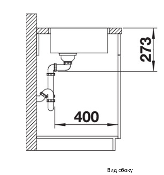 Мойка Blanco ZEROX 340-IF с отв. арм. InFino, Durinox