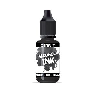 алкогольные чернила Cernit alcohol ink, цвет-black 100 (черный), объем-20 мл