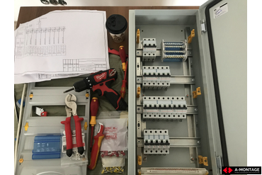 Сборка распределительного щита. Объект "Центральная городская детская библиотека", г. Самара, ул. Аэродромная, 16А
